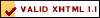 Valid XHTML 1.1